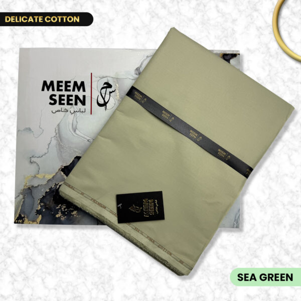 Delicate Cotton Sea Green Meem Seen