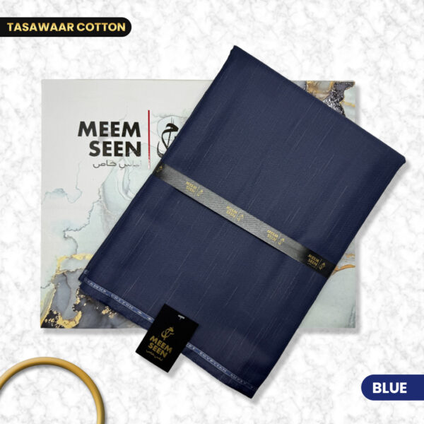 Blue Tasawar Cotton Meem Seen