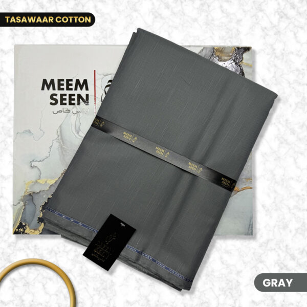Gray Tasawar Cotton Meem Seen