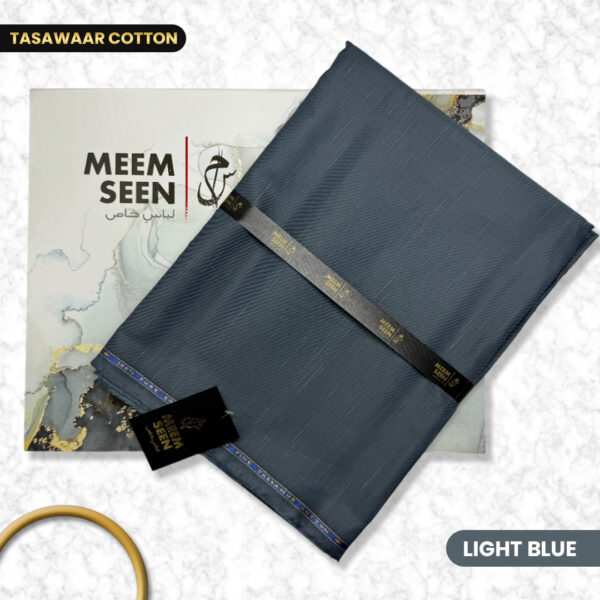Light Blue Tasawar Cotton Meem Seen